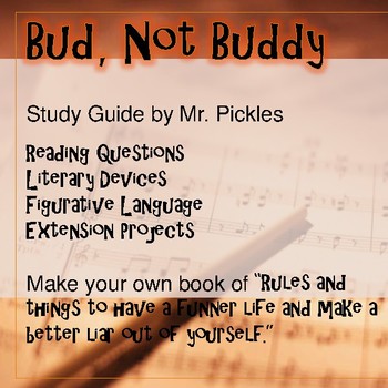 Preview of Bud, Not Buddy lesson plans, study guide and reading questions