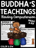 Buddha's Teachings Reading Comprehension Worksheet Buddhism