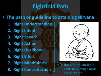Preview of Buddhism- Four Noble Truths & Eightfold Path Student Centered Lesson