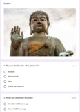 Buddhism History.com Article & Google Form Quiz - Distance