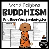 Buddhism Overview Reading Comprehension Worksheet for Worl