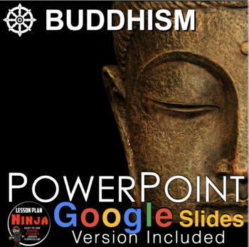 Preview of Buddhism (World Religions) PowerPoint / Google Slides, Guided Notes + Vid Clips