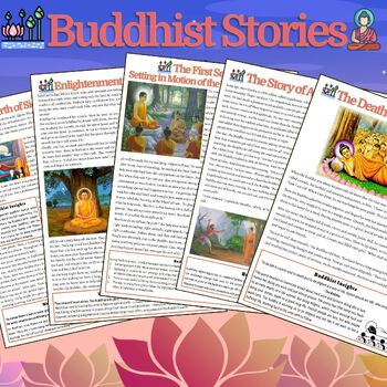 Preview of Buddhist Stories Buddhism Reading Worksheet Lessons