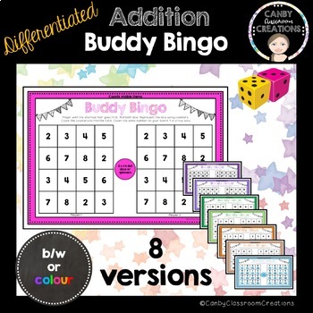 Buddy Bingo - Differentiated Dice Addition Game by Canby Classroom ...