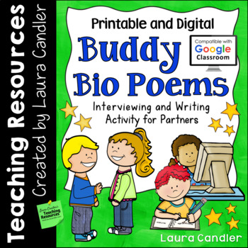 Preview of Buddy Bio Poems: Poetry Activity for Partners (Digital and Printable)