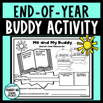 Preview of Buddy Class Activity for Classroom Buddies | End of Year Activity