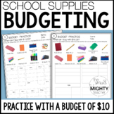Budget Activity, money math, functional math
