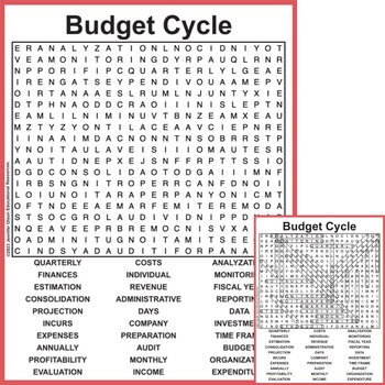 Preview of Budget Cycle Word Search
