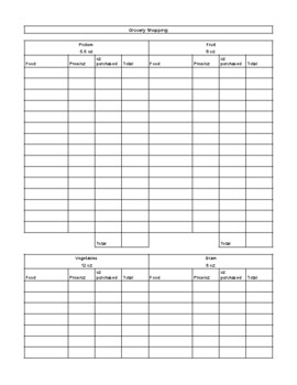 Budget Game - Printable Spreadsheet by Melody Fleming | TPT