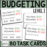 Budgeting Task Cards, Special Ed, Life Skills