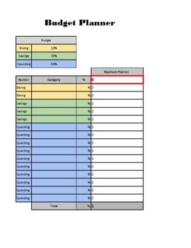 Preview of Printable Budget Planner