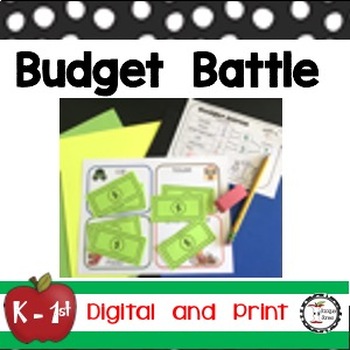 Preview of Financial Literacy-Budget Project Activity 1st Grade