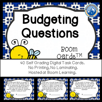 Preview of Budget Questions Boom Cards--Digital Task Cards