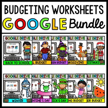 Preview of Budget - Special Education - Shopping - Life Skills - GOOGLE - YEAR LONG BUNDLE