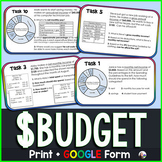 Budget Task Cards Personal Finance Activity - print and digital