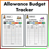 Budget Tracker Allowance For Kids Editable