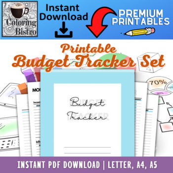 Preview of Budget Tracker Printable Set - Savings Tracker - Income Planner - Debt Payment
