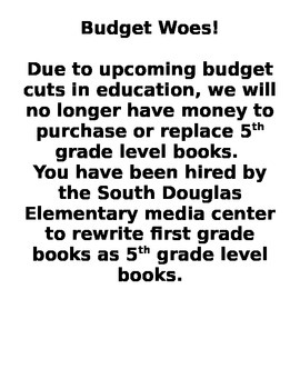 Preview of Budget Woes! A Grammar Project
