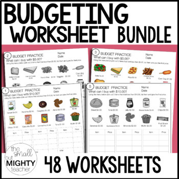 Preview of Budget Worksheet BUNDLE - digital, pdf