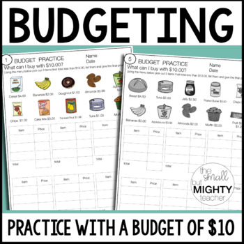 Preview of Budget Worksheets
