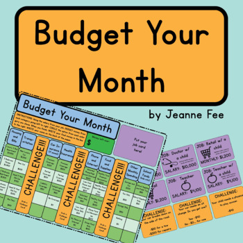 Preview of Budget Your Month Classroom Printable Game