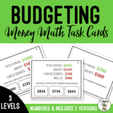 Budget for Savings Task Cards