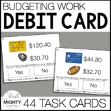 Budget with Debit Card Task Cards