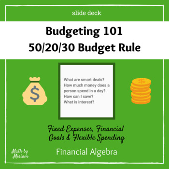 Preview of Budgeting 101 with the 50/20/30 Budget Rule (slide deck)
