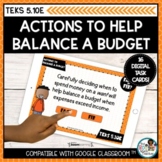 Budgeting Actions Personal Financial Literacy | Boom Cards