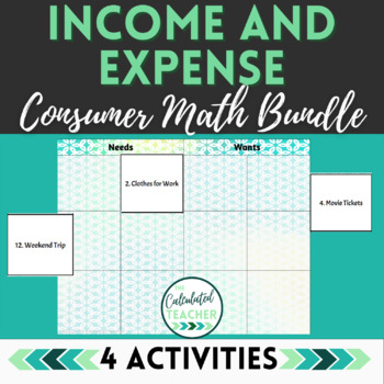 Preview of Budgeting Activities - Income and Expense - Consumer Math - Checkbook Activity
