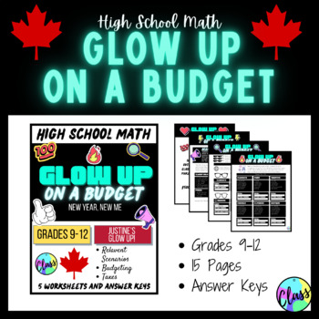 Preview of Budgeting Activity 1 | Glow Up On a Budget | High School Math | Canada