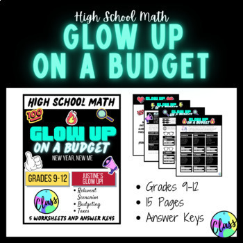 Preview of Budgeting Activity 1 | Glow Up On a Budget | High School Math | USA