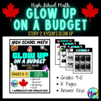 Preview of Budgeting Activity 2 | Glow Up On a Budget | High School Math | Canada