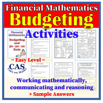Preview of Budgeting Activity-Financial Literacy-Financial Math