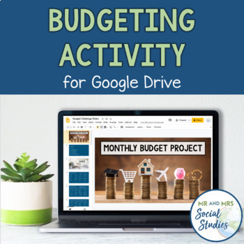 Preview of Budgeting Activity: Monthly Budget Project and Worksheets for Middle School