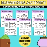 Budgeting Activity for Kids, Counting Coins, Finance Worksheets!
