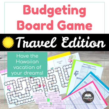 Preview of Budgeting Board Game Travel Edition - Fun Real Life Financial Literacy Skills