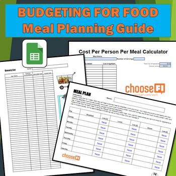 Preview of Budgeting For Food | Meal Planning Project