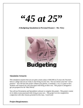 Preview of Budgeting Project - Personal Finance