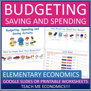 Preview of Budgeting, Spending, and Saving for Elementary Economics Personal Finance