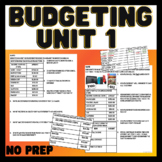 Budgeting Unit 1 - Life Skills - Special Education