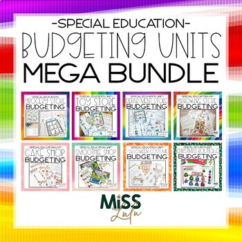 Preview of Budgeting Units & Worksheets Bundle for Special Education