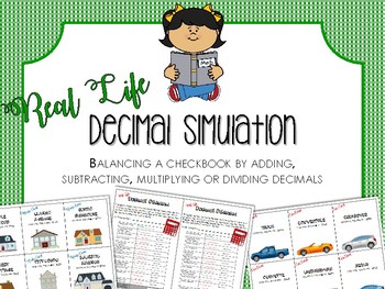 Preview of Budgeting With Decimals: Activity to Add, Subtract, Multiply or Divide Decimals