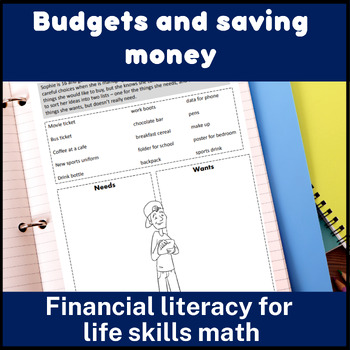 Preview of Financial literacy skills with budgets and savings print plus digital quiz