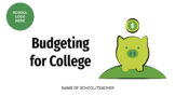 Budgeting for College