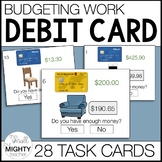 Budgeting with a Debit Card Task Cards