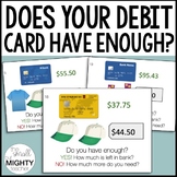 Budgeting with a Debit Card Task Cards