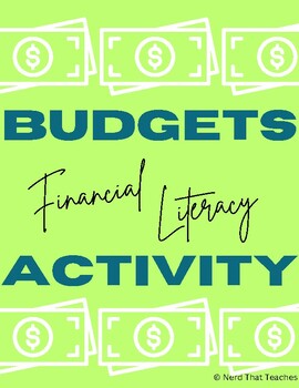 Preview of Budgets Financial Literacy Activity