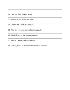 Buen Viaje 3, Chapter 5. Imperativo familiar with irregular verbs.  Quiz/Activity
