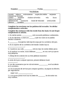 Buen Viaje 3, Chapter 5. Vocabulary, Exercise 1. Quiz / Activity by Ole ...